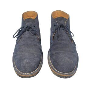 Louis Vuitton Suede Lace-Up Chukka Ankle Boots Men's 11 Navy Blue